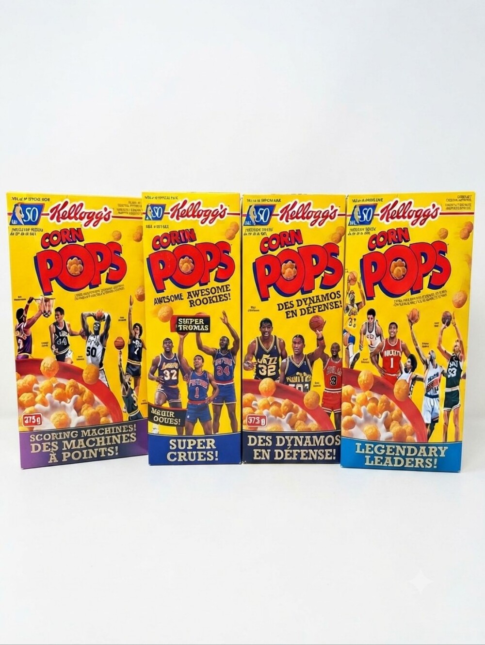🔥 1996 Kellogg’s Corn Pops NBA 50th Anniversary Complete Set of 4 Boxes Vintage